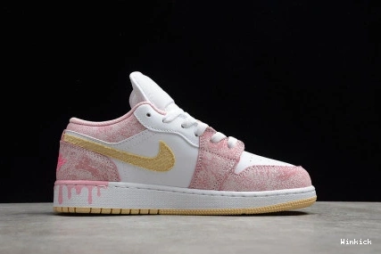 CW7104-601 DRIP (GS) JORDAN LOW AIR 1 PAINT  0805